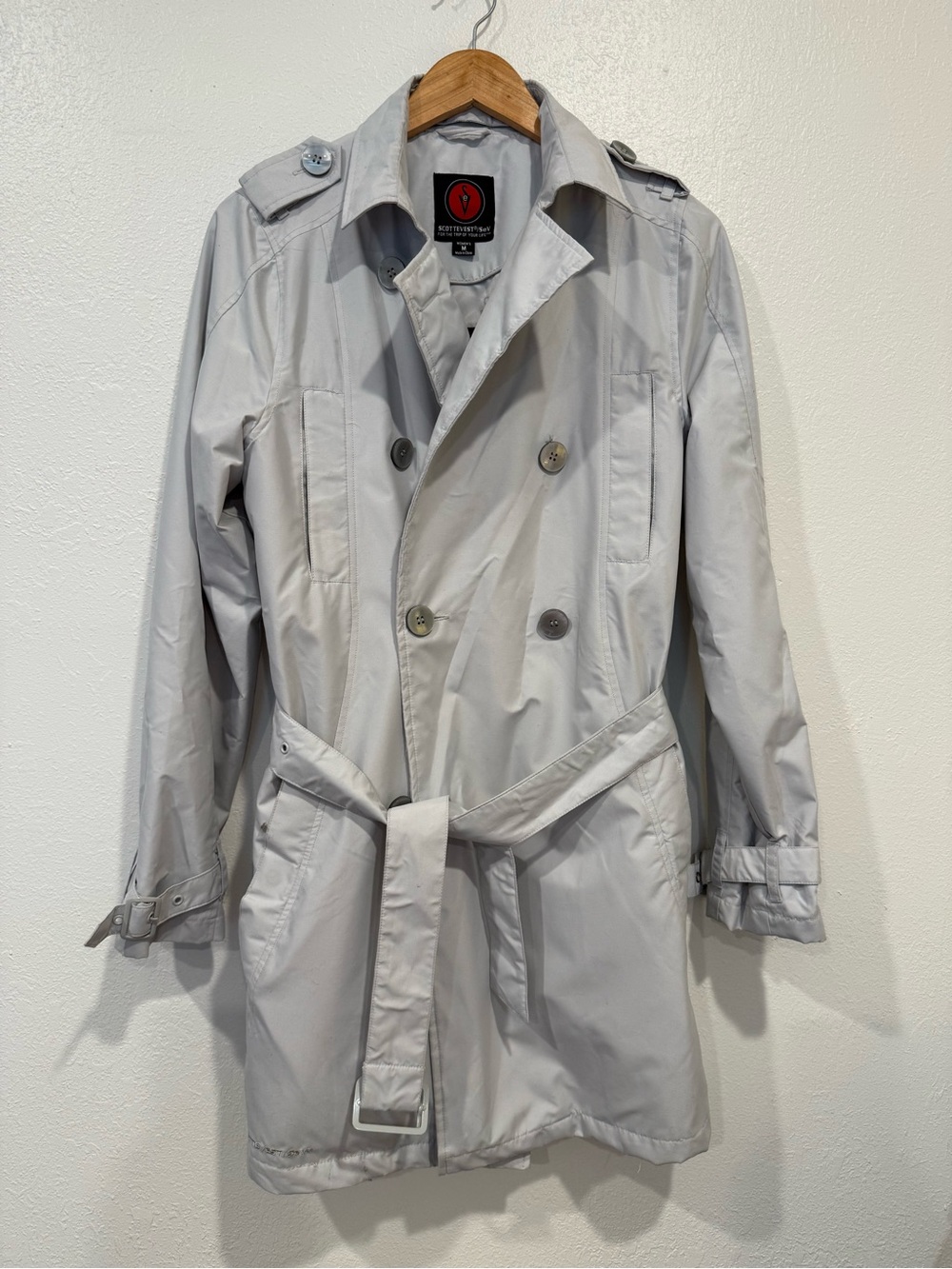 Scottevest Double-Breasted Trench Coat